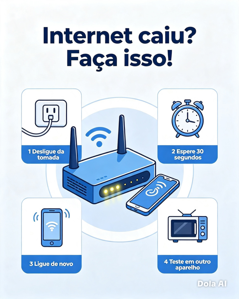 O que fazer quando a internet cai