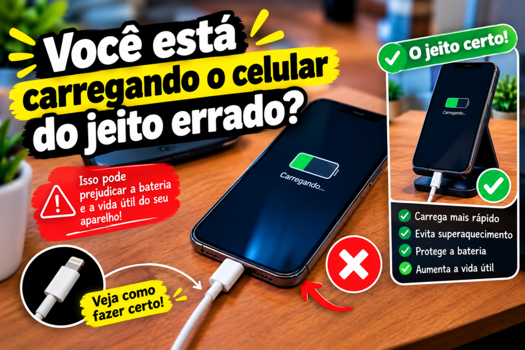 Você está carregando o celular do jeito errado?